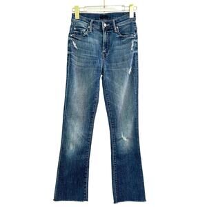 Mother Jeans The Insider Crop Fray in Homebound Size 24 High Waist Raw Hem